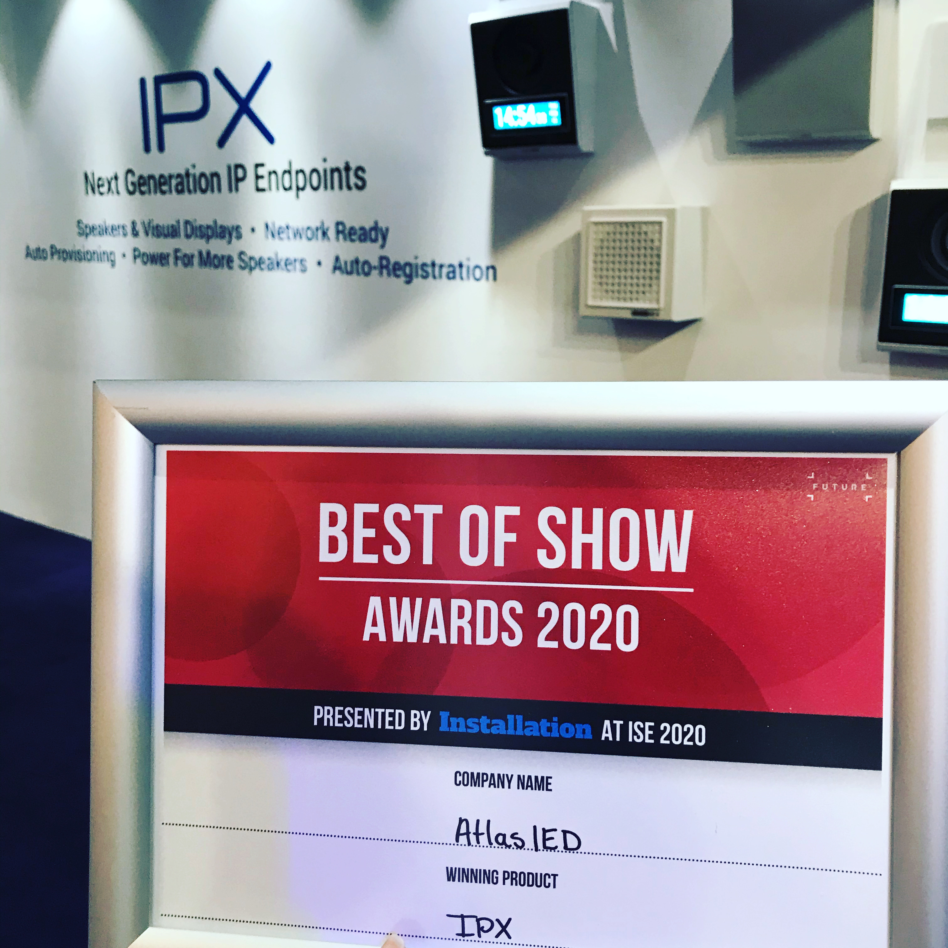 IPX Family of IP Endpoints ISE 2020 Best of Show Award AtlasIED